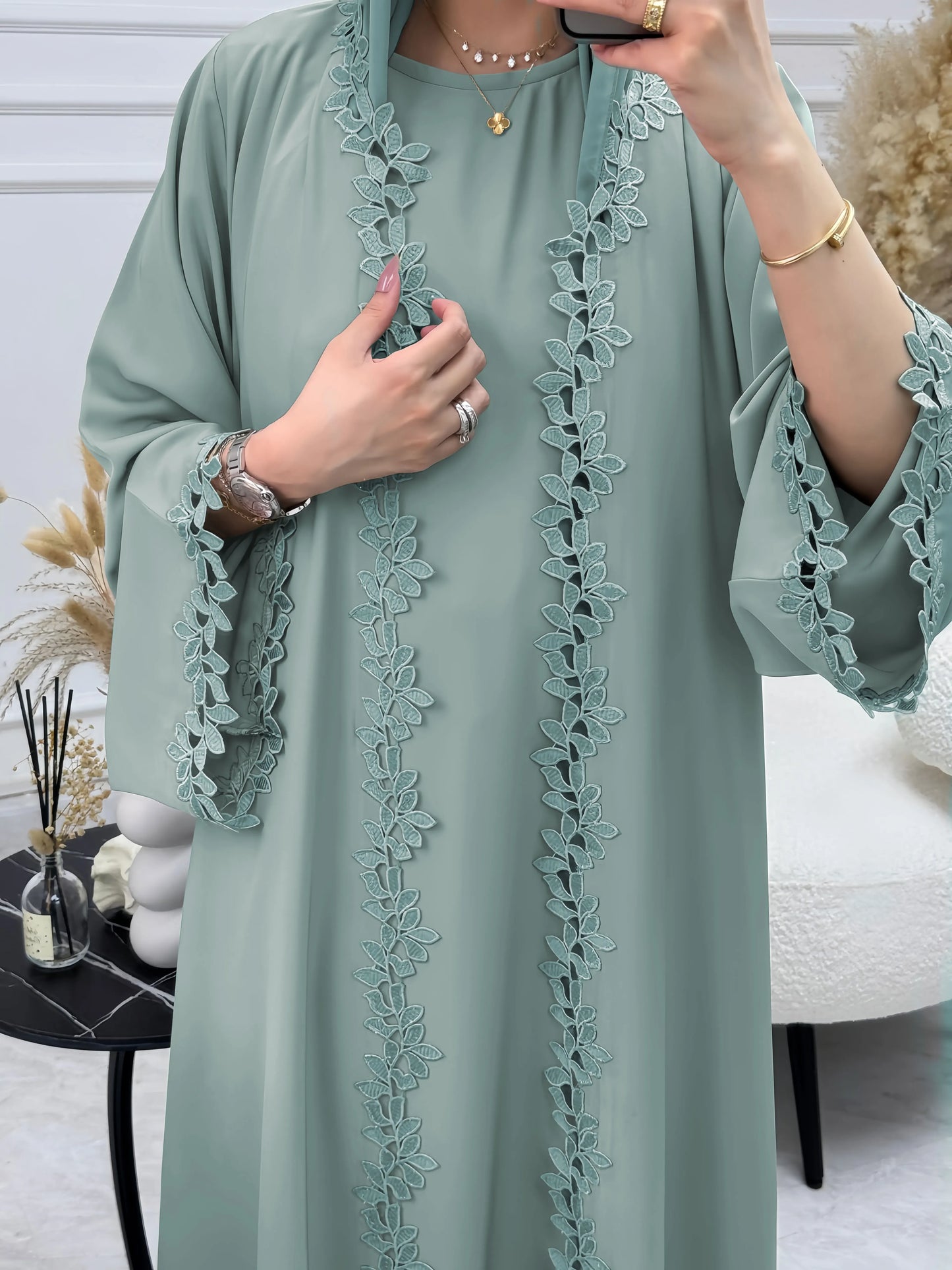 Elegant Modest Abayas Dress Luxury Dubai Style
