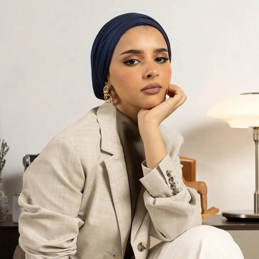Premium Modal Jersey Instant Hijab  Soft Stretch Underscarf Cap