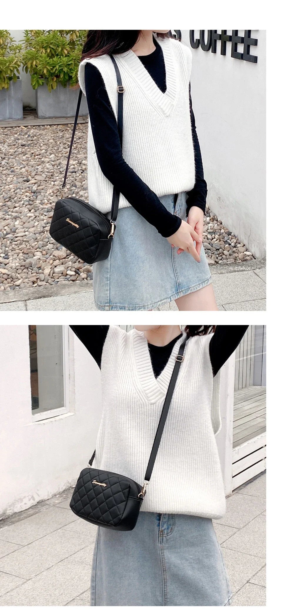 2025 tassel women's small crossbody bag trend diamond grid embroidery camera women's shoulder bag fashion chain crossbody bag