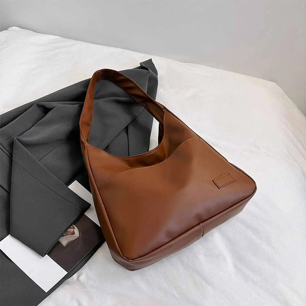 Minimalist Retro Shoulder Bag Large Capacity Everyday Tote