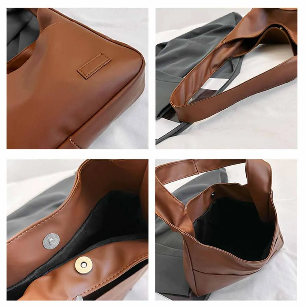 Minimalist Retro Shoulder Bag Large Capacity Everyday Tote