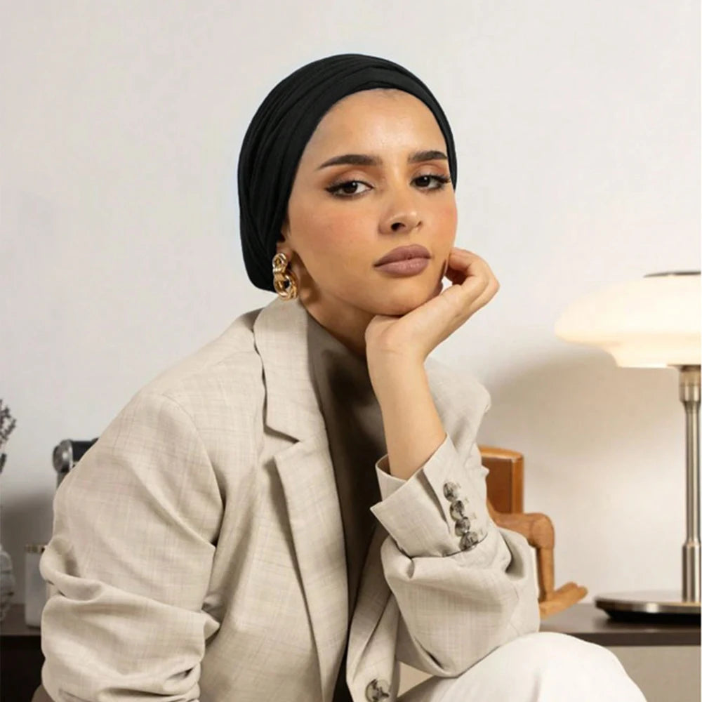 Premium Modal Jersey Instant Hijab  Soft Stretch Underscarf Cap