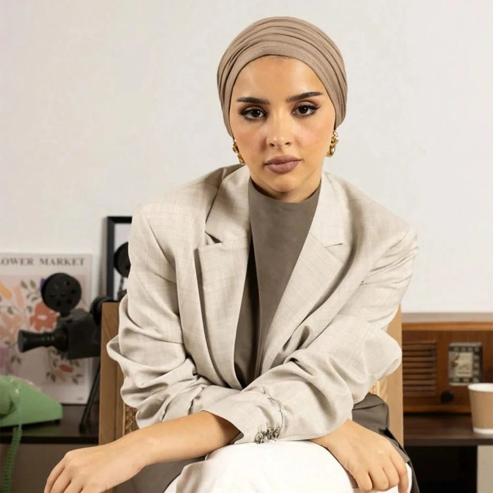 Premium Modal Jersey Instant Hijab  Soft Stretch Underscarf Cap