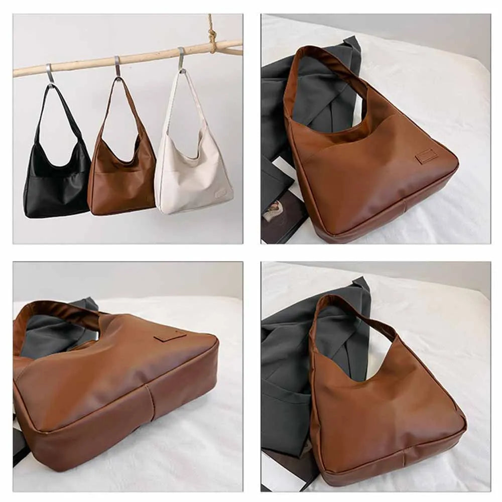 Minimalist Retro Shoulder Bag Large Capacity Everyday Tote