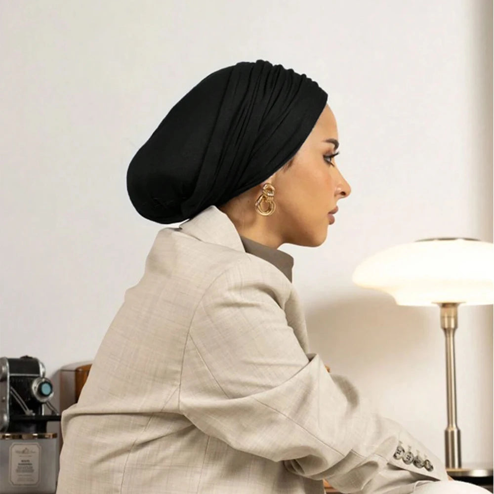 Premium Modal Jersey Instant Hijab  Soft Stretch Underscarf Cap