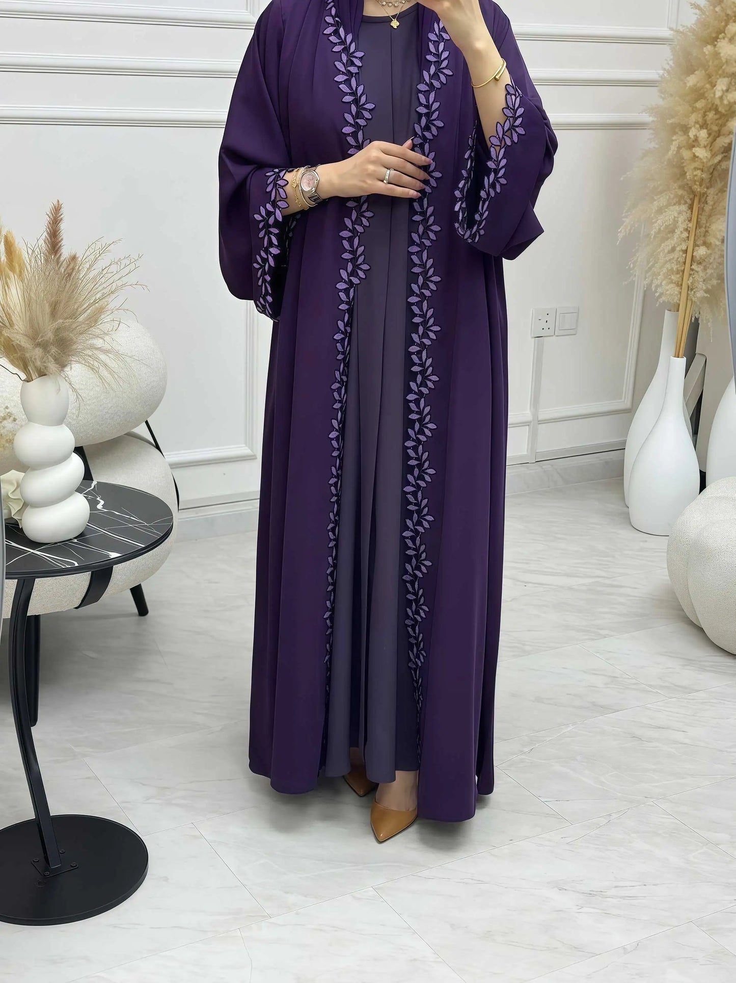 Elegant Modest Abayas Dress Luxury Dubai Style