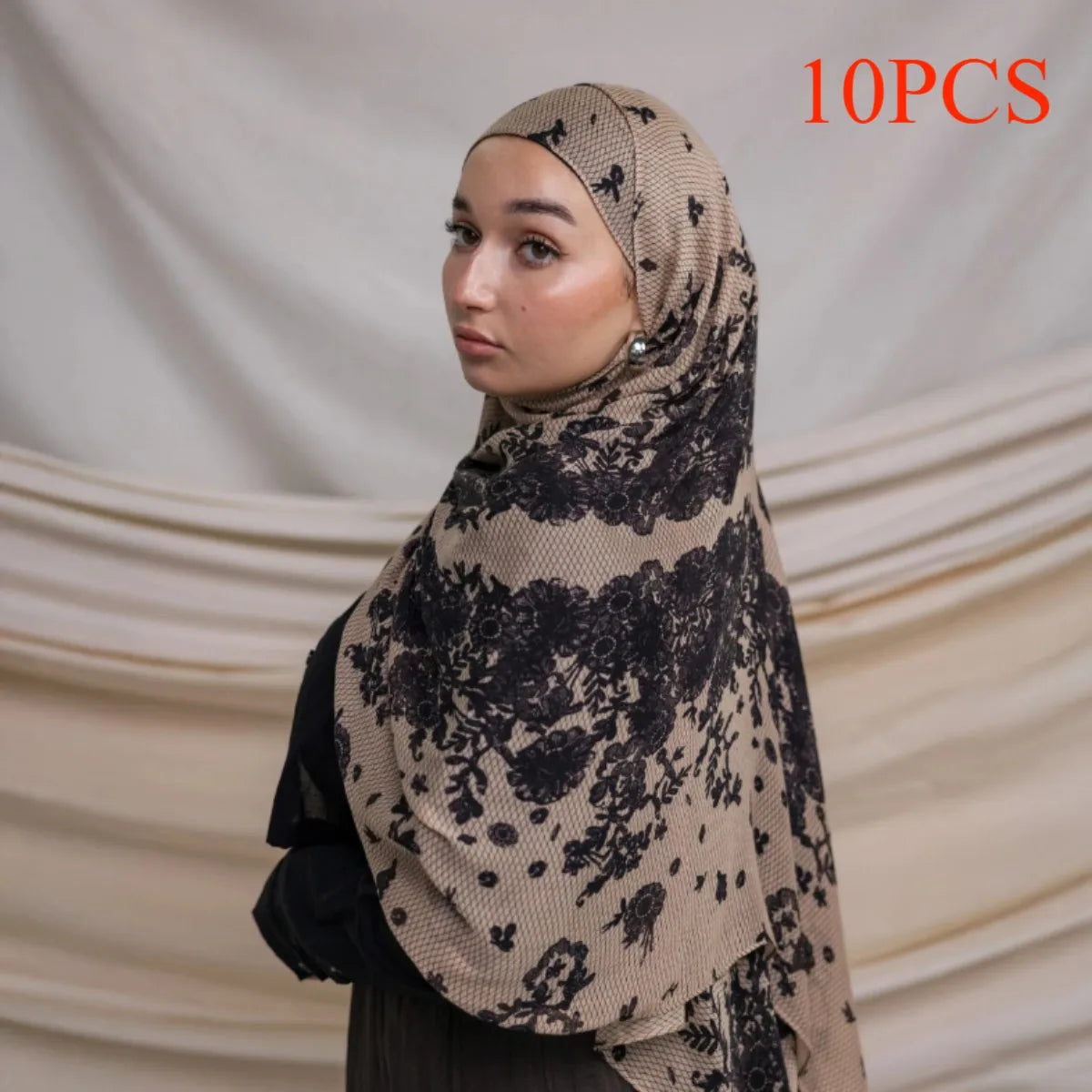Watercolor Print Hijab Muslim Marble scarf Soft Breathable Sun Protection Lightweight Summer beach Wrap for Women