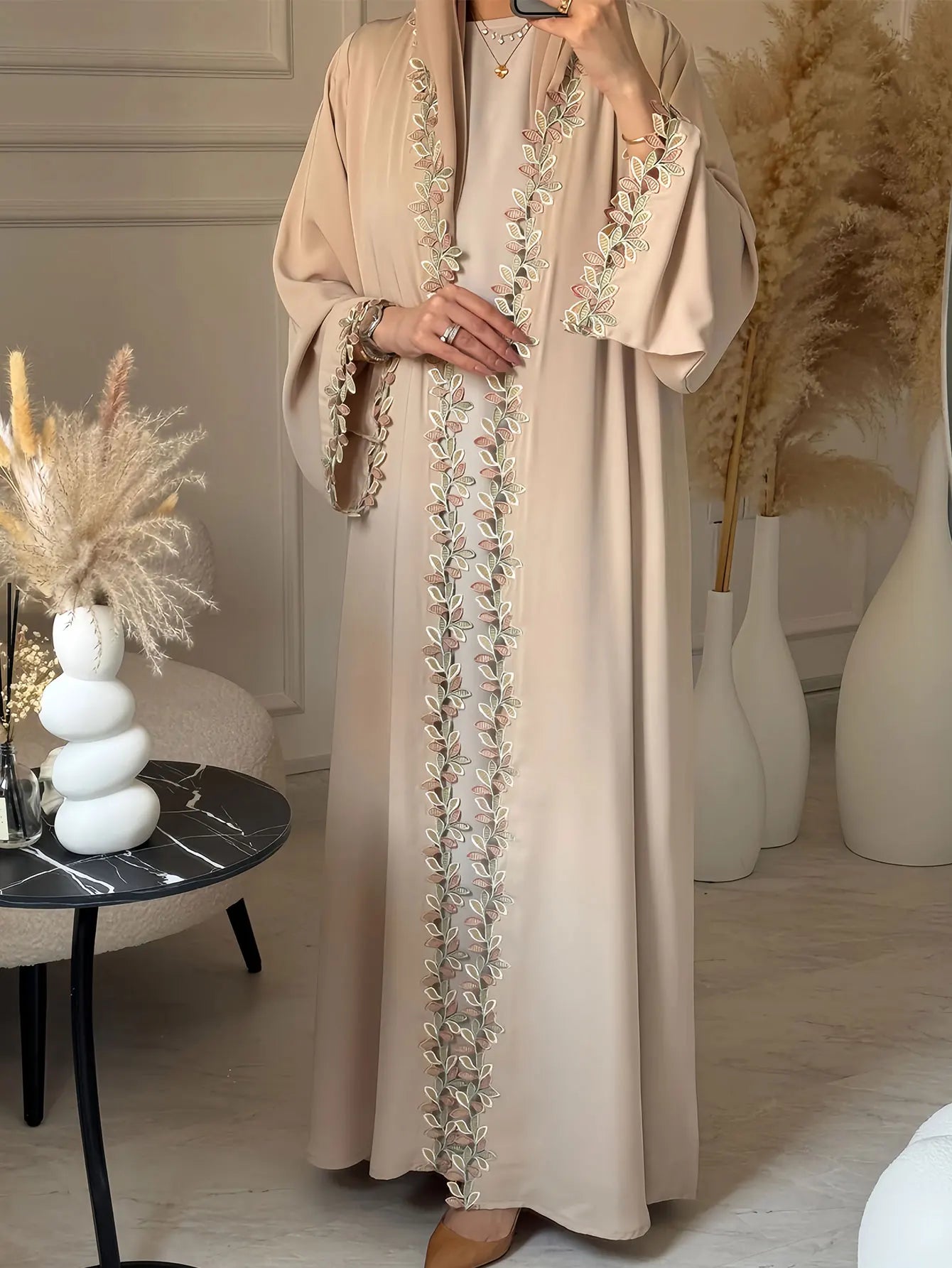 Elegant Modest Abayas Dress Luxury Dubai Style
